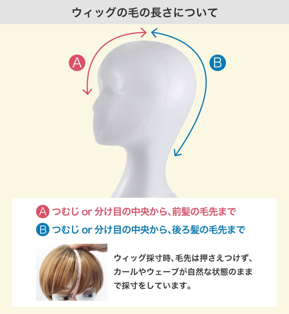 ウィッグの毛の長さについて